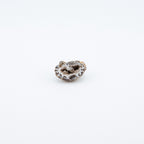 Small gray geode on a white background