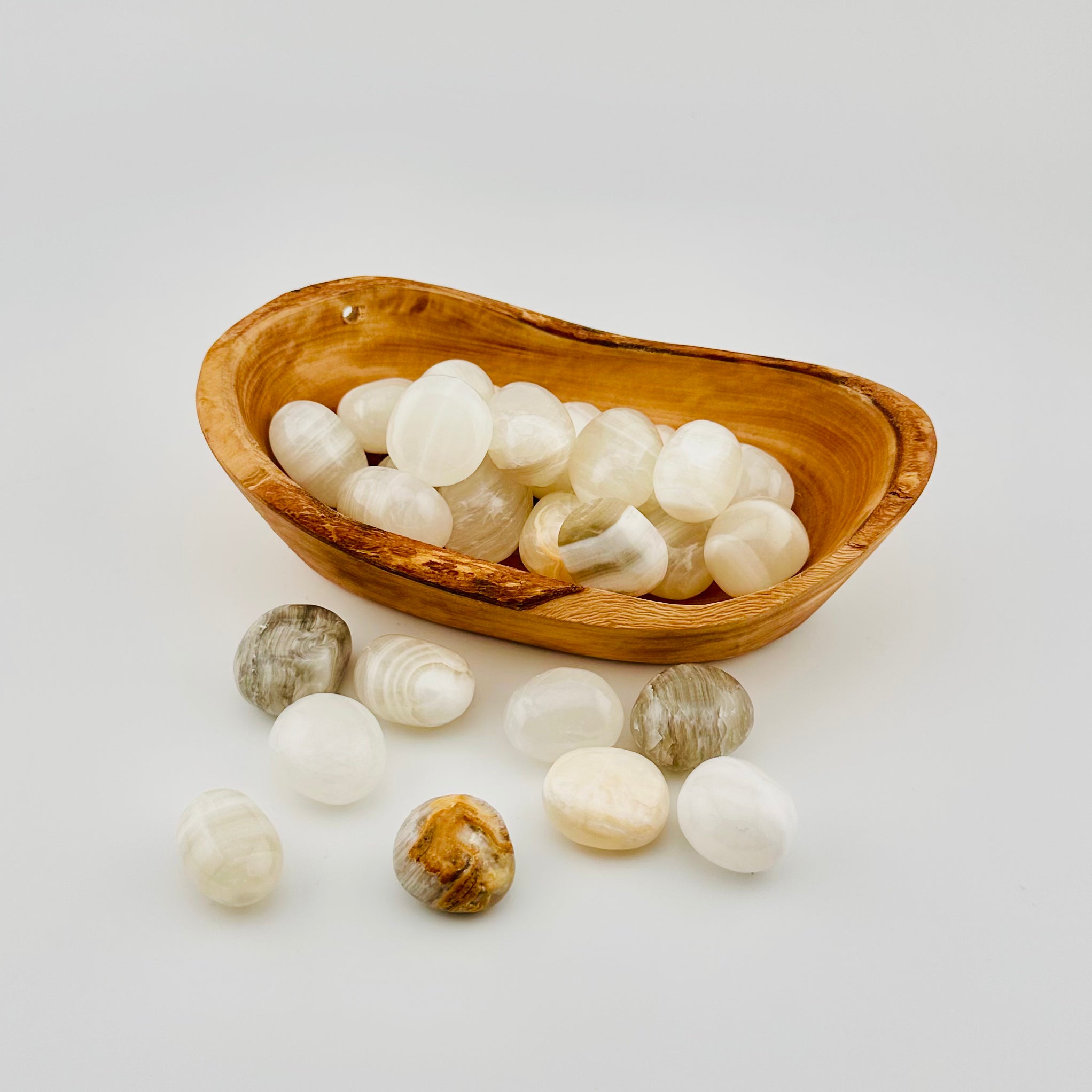 Grey Aragonite Tumble