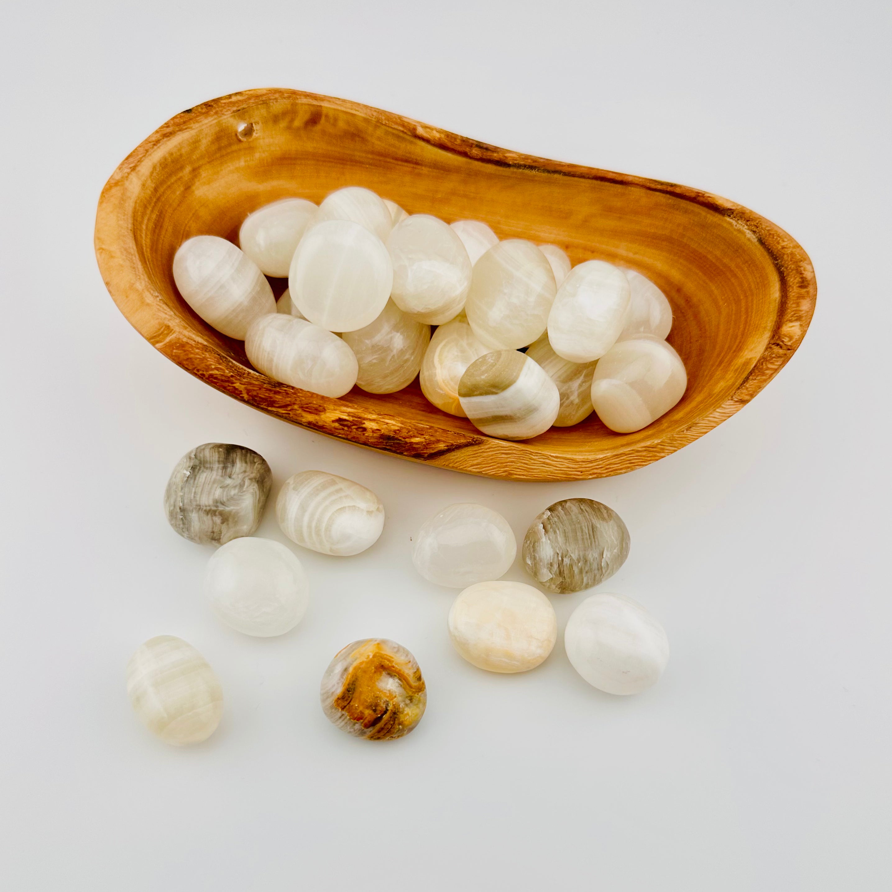 Grey Aragonite Tumble