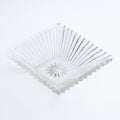 Clear square bowl on a white background